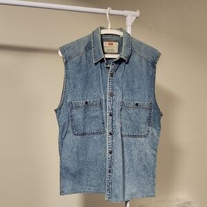Levi's Light Blue Sleeveless Denim Top